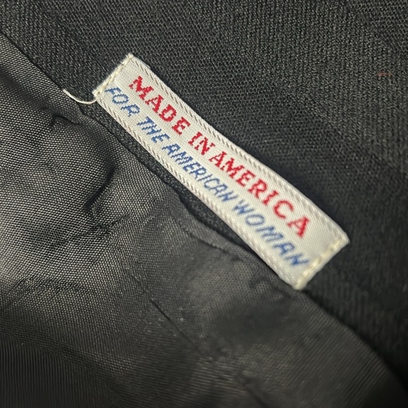 Christian Dior Sz 6-8 Black Wide Pin Stripe Collarless Hidden Button Blazer - Picture 7 of 10